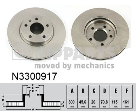 NIPPARTS Féktárcsa, mind N3300917_NIP