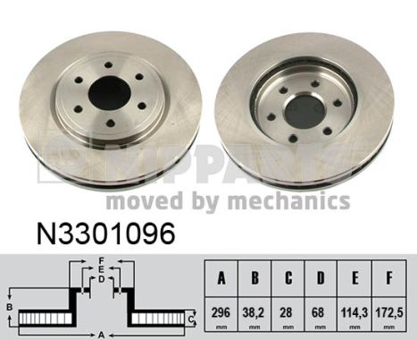 NIPPARTS Féktárcsa, mind N3301096_NIP