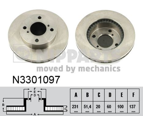 NIPPARTS Első féktárcsa N3301097_NIP