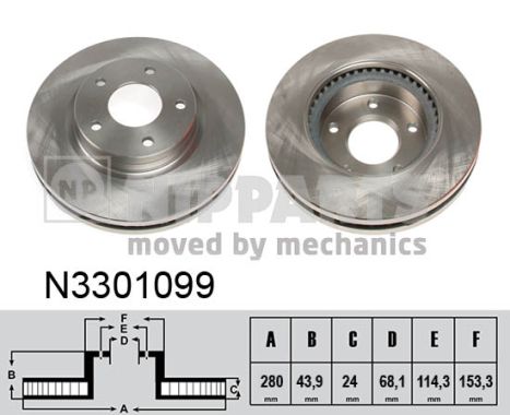 NIPPARTS Első féktárcsa N3301099_NIP