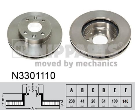 NIPPARTS Első féktárcsa N3301110_NIP