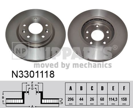 NIPPARTS Első féktárcsa N3301118_NIP