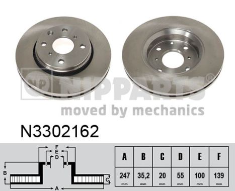 NIPPARTS Első féktárcsa N3302162_NIP