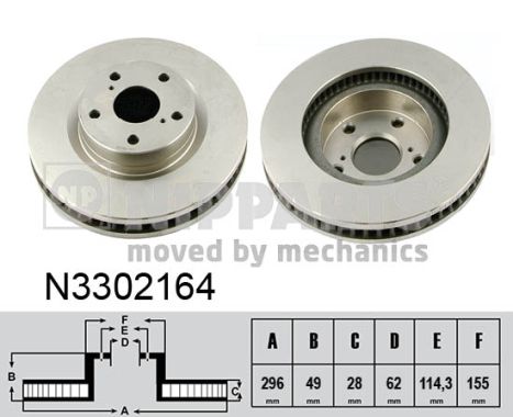 NIPPARTS Féktárcsa, mind N3302164_NIP