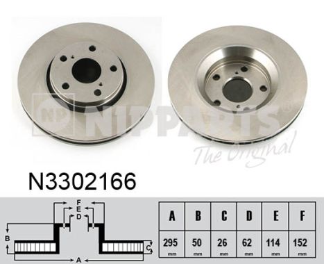 NIPPARTS Első féktárcsa N3302166_NIP