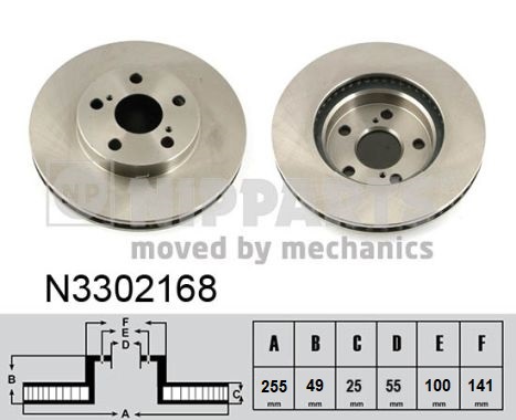 NIPPARTS Első féktárcsa N3302168_NIP