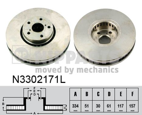 NIPPARTS Első féktárcsa N3302171L_NIP