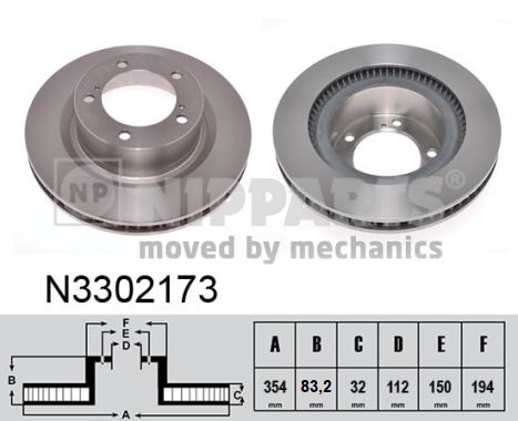 NIPPARTS Első féktárcsa N3302173_NIP