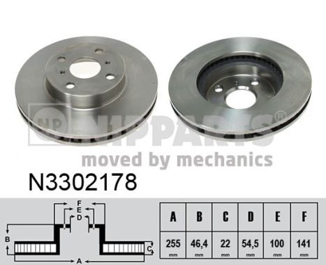 NIPPARTS Első féktárcsa N3302178_NIP