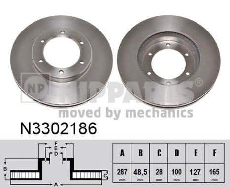 NIPPARTS Féktárcsa, mind N3302186_NIP