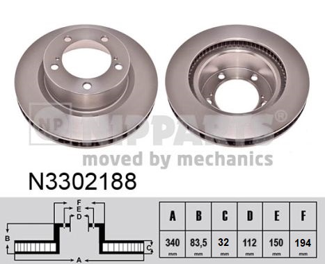 NIPPARTS Első féktárcsa N3302188_NIP