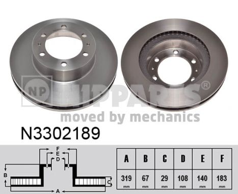 NIPPARTS Első féktárcsa N3302189_NIP