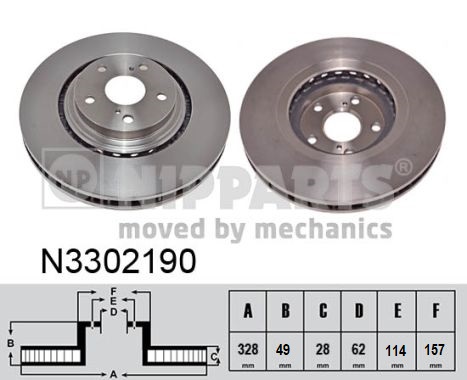 NIPPARTS Első féktárcsa N3302190_NIP