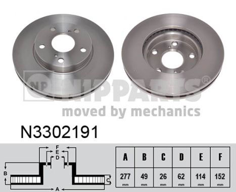 NIPPARTS Első féktárcsa N3302191_NIP