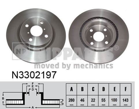 NIPPARTS Első féktárcsa N3302197_NIP