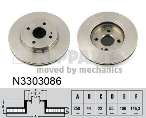 NIPPARTS Féktárcsa, mind N3303086_NIP