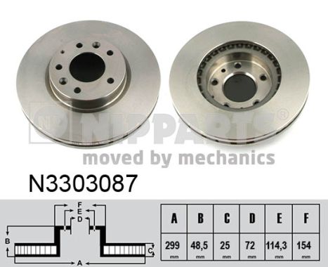 NIPPARTS Féktárcsa, mind N3303087_NIP