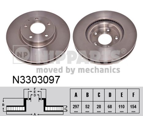 NIPPARTS Első féktárcsa N3303097_NIP