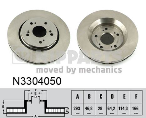 NIPPARTS Első féktárcsa N3304050_NP