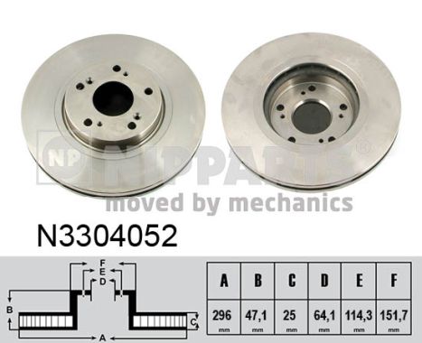 NIPPARTS Első féktárcsa N3304052_NIP