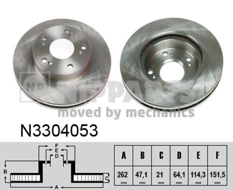 NIPPARTS Első féktárcsa N3304053_NIP