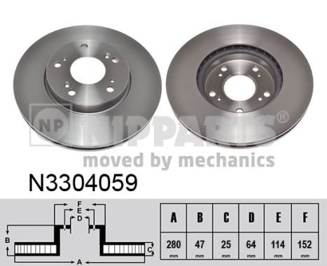 NIPPARTS Első féktárcsa N3304059_NIP