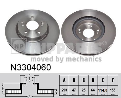 NIPPARTS Első féktárcsa N3304060_NIP