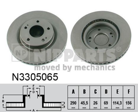 NIPPARTS Első féktárcsa N3305065_NIP