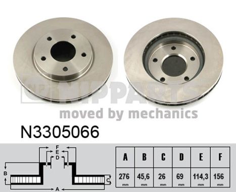 NIPPARTS Első féktárcsa N3305066_NIP