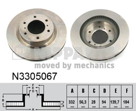 NIPPARTS Féktárcsa, mind N3305067_NIP