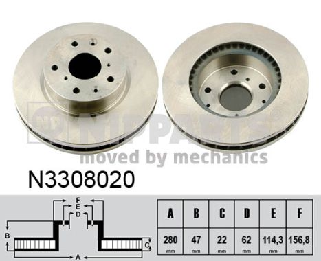 NIPPARTS Első féktárcsa N3308020_NIP