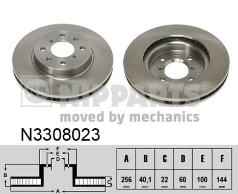 NIPPARTS Első féktárcsa N3308023_NIP