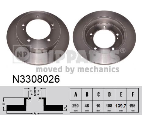 NIPPARTS Első féktárcsa N3308026_NIP