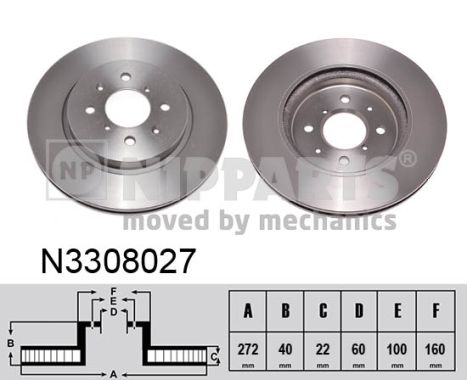 NIPPARTS Féktárcsa, mind N3308027_NIP