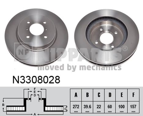 NIPPARTS Féktárcsa, mind N3308028_NIP