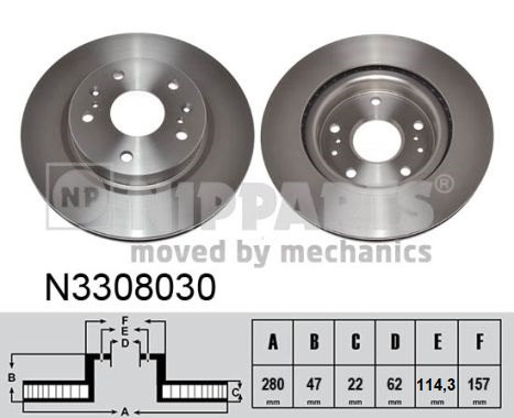 NIPPARTS Első féktárcsa N3308030_NIP