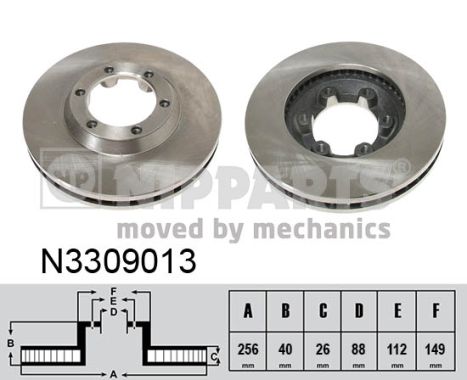 NIPPARTS Első féktárcsa N3309013_NIP