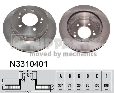 NIPPARTS Féktárcsa, mind N3310401_NIP