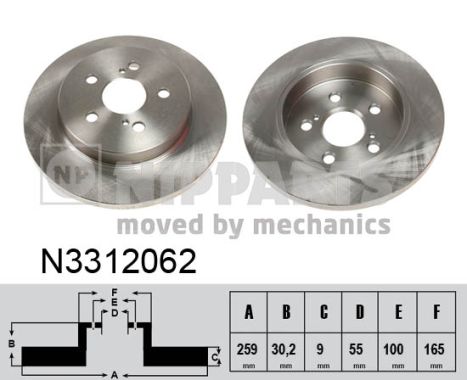 NIPPARTS Féktárcsa, mind N3312062_NIP