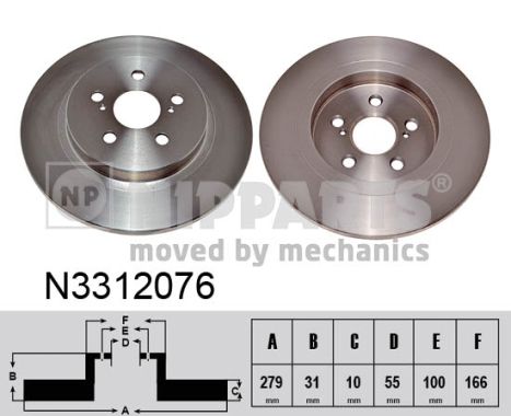 NIPPARTS Féktárcsa, mind N3312076_NIP