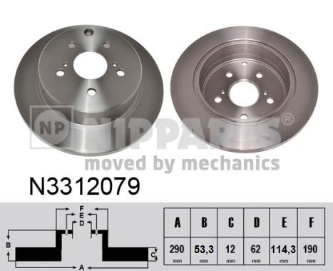 NIPPARTS Féktárcsa, mind N3312079_NIP