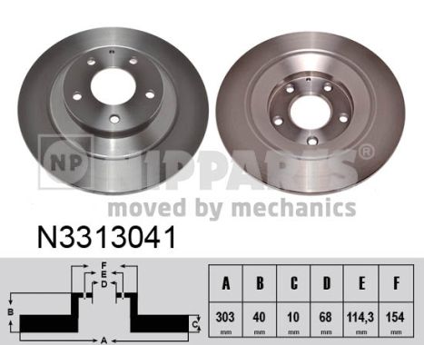 NIPPARTS Féktárcsa, mind N3313041_NIP