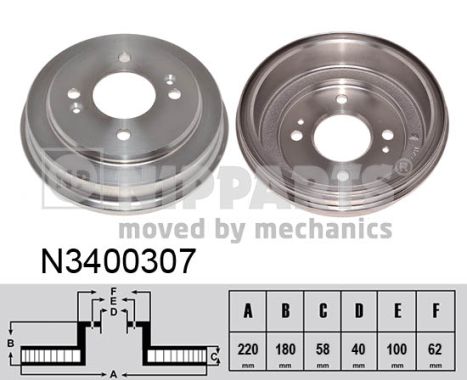 NIPPARTS Fékdob N3400307_NIP