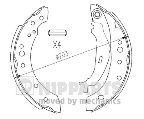 NIPPARTS Fékpofa N3505043_NIP