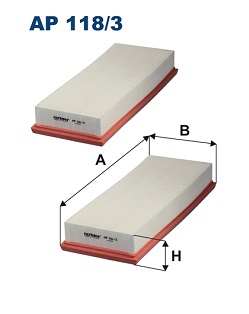 FILTRON Levegőszűrő AP118/3-2X_FIL