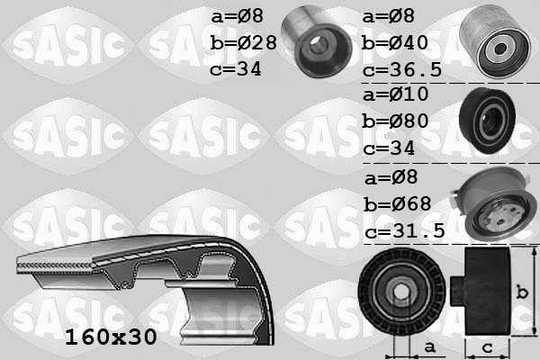 SASIC 1756070_SAS Vezérműszíj készlet