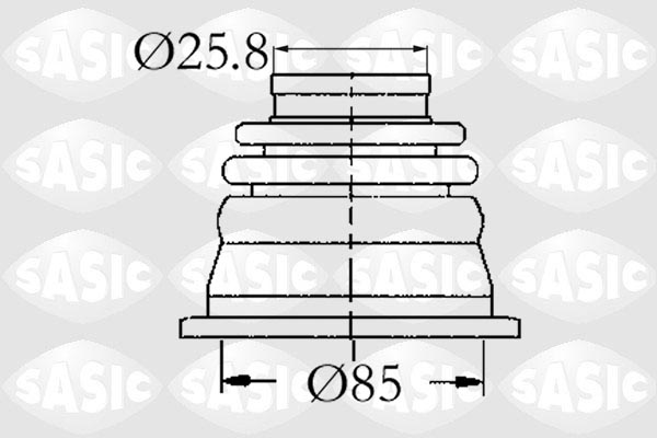 SASIC Féltengely gumiharang készlet 4003408_SAS