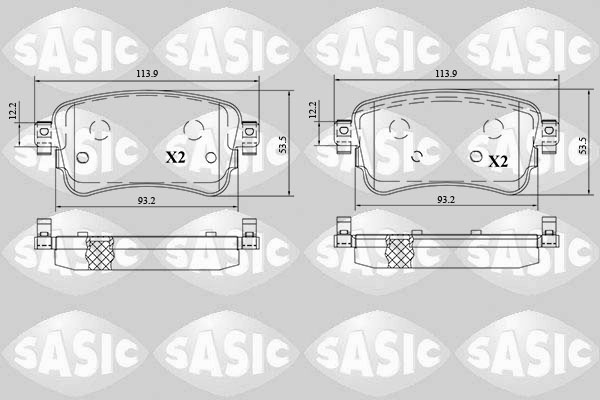 SASIC Hátsó fékbetét 6210083_SAS
