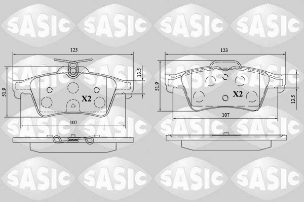 SASIC Hátsó fékbetét 6210088_SAS