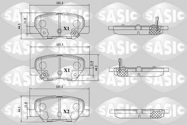 SASIC Hátsó fékbetét 6210094_SAS